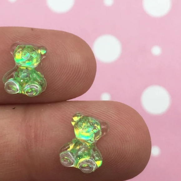Small gummy bear earrings 💚💚🧸 - Picture 2 of 2
